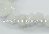 CNG1540 15.5 inches 6*8mm - 15*20mm nuggets plated druzy quartz beads