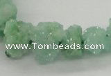 CNG1542 15.5 inches 6*8mm - 15*20mm nuggets plated druzy quartz beads