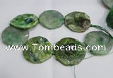 CNG1552 15.5 inches 50*52mm faceted freeform agate beads