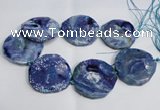 CNG1553 15.5 inches 50*52mm faceted freeform agate beads