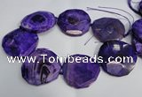 CNG1554 15.5 inches 50*52mm faceted freeform agate beads