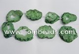 CNG1564 30*40mm - 40*50mm freeform plated druzy agate beads