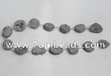 CNG1571 15*20mm - 20*25mm freeform plated druzy agate beads