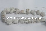 CNG1575 18*25mm - 20*30mm nuggets plated druzy agate beads