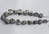 CNG1577 18*25mm - 20*30mm nuggets plated druzy agate beads