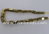 CNG1580 15.5 inches 10*15mm - 18*20mm nuggets plated quartz beads