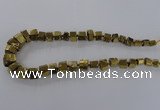 CNG1582 15.5 inches 8*12mm - 12*20mm nuggets plated quartz beads