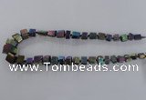 CNG1583 15.5 inches 8*12mm - 12*20mm nuggets plated quartz beads