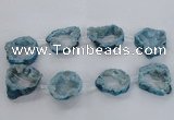 CNG1589 15.5 inches 30*35mm - 35*40mm freeform plated druzy agate beads