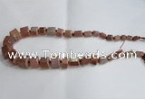 CNG1591 15.5 inches 8*12mm - 12*20mm nuggets plated quartz beads