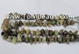 CNG1598 15.5 inches 10*14mm - 15*20mm nuggets green garnet beads