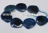 CNG1607 15.5 inches 45*50mm faceted freeform agate beads