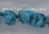 CNG1641 15.5 inches 13*18mm - 18*25mm nuggets plated druzy agate beads