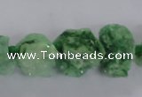 CNG1642 15.5 inches 13*18mm - 18*25mm nuggets plated druzy agate beads