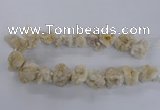 CNG1644 15.5 inches 18*25mm - 22*30mm nuggets plated druzy agate beads