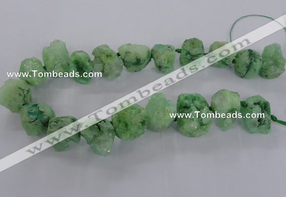 CNG1646 15.5 inches 18*25mm - 22*30mm nuggets plated druzy agate beads