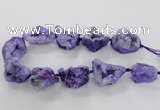 CNG1648 15.5 inches 22*30mm - 25*45mm nuggets plated druzy agate beads