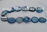 CNG1657 15.5 inches 25*30mm - 30*35mm freeform druzy agate beads