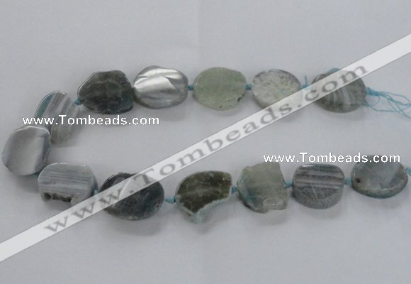 CNG1658 15.5 inches 22*28mm - 25*30mm freeform druzy agate beads