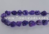 CNG1665 15.5 inches 18*25mm - 22*30mm nuggets plated druzy agate beads