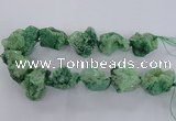 CNG1671 15.5 inches 22*30mm - 25*45mm nuggets plated druzy agate beads