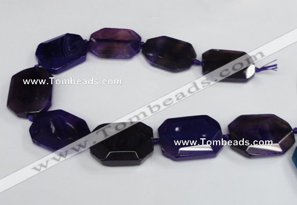 CNG1681 15.5 inches 30*40mm freeform agate gemstone beads wholesale