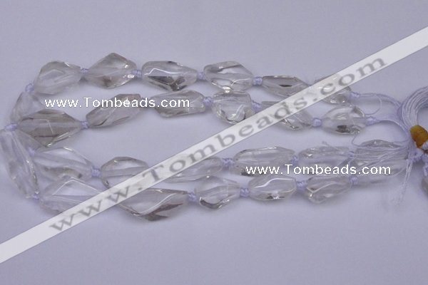 CNG1700 15.5 inches 15*20mm - 18*35mm nuggets white crystal beads