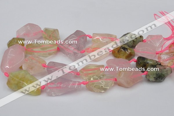 CNG1710 15.5 inches 15*20mm - 18*35mm nuggets mixed quartz beads