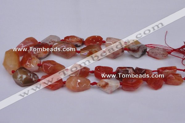 CNG1711 15.5 inches 15*20mm - 20*30mm nuggets red agate beads