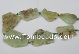 CNG1726 15.5 inches 30*40mm - 40*60mm freeform prehnite beads