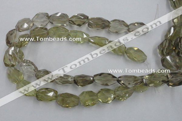 CNG1827 15.5 inches 15*20mm - 18*25mm faceted nuggets lemon quartz beads