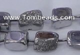 CNG2000 15.5 inches 8*12mm - 10*15mm nuggets plated quartz beads