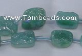 CNG2003 15.5 inches 8*12mm - 10*15mm nuggets plated quartz beads