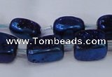 CNG2004 15.5 inches 8*12mm - 10*15mm nuggets plated quartz beads