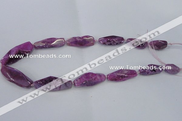 CNG2008 15.5 inches 10*14mm - 12*38mm nuggets plated quartz beads