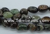 CNG201 15.5 inches 8*10mm nuggets rainbow agate gemstone beads