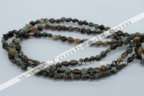 CNG201 15.5 inches 8*10mm nuggets rainbow agate gemstone beads