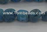 CNG2015 15.5 inches 8*10mm - 10*14mm nuggets plated druzy agate beads