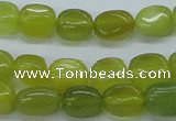 CNG204 15.5 inches 8-9mm*10-12mm nuggets Korean jade gemstone beads