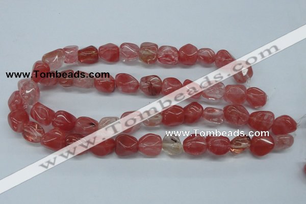 CNG205 15.5 inches 12-4mm*16-18mm nuggets cherry quartz beads