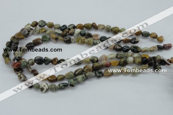 CNG209 15.5 inches 7*9mm nuggets ocean stone beads