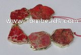 CNG2115 8 inches 25*35mm - 30*40mm freeform sea sediment jasper beads