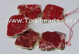 CNG2121 8 inches 30*45mm - 40*48mm freeform sea sediment jasper beads