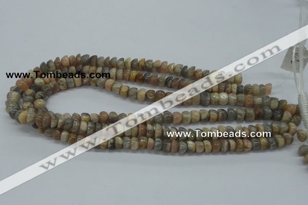 CNG214 15.5 inches 6*8mm nuggets moonstone gemstone beads