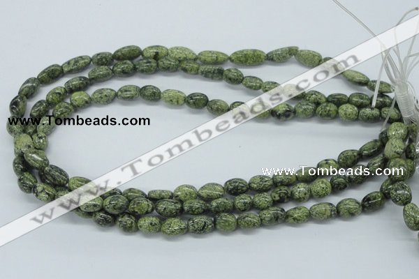 CNG215 15.5 inches 8*10mm nuggets green lace gemstone beads