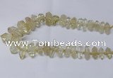 CNG2151 15.5 inches 10*25mm - 15*40mm faceted nuggets lemon quartz beads