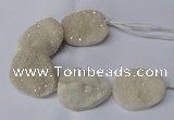 CNG2170 7.5 inches 25*35mm - 35*40mm freeform druzy agate beads