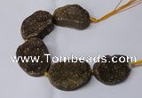 CNG2172 7.5 inches 25*35mm - 35*40mm freeform druzy agate beads