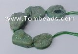 CNG2174 7.5 inches 25*35mm - 35*40mm freeform druzy agate beads