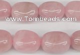 CNG22 15.5 inches 12*17mm nuggets rose quartz gemstone beads